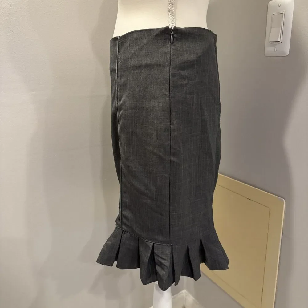Grass Collection Womens Skirt Juniors Size 7 Gray Career Pencil Y2K